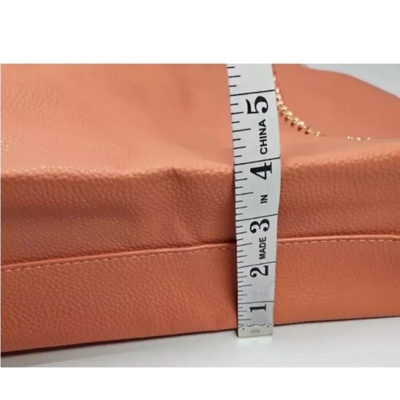 Badgley Mischka Orange Tote Bag with Floral Scarf - Picture 14 of 16